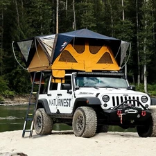 Naturnest Andromeda Roof Top Tent Softshell Car Camping Tent w/ Ladder, Khaki