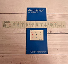 Vtg 1989 WordPerfect Keyboard Shortcuts Hot Keys Label For IBM Personal Computer