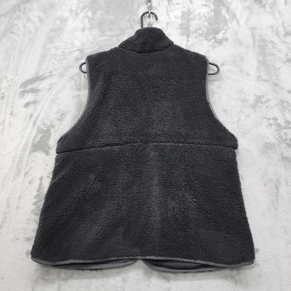 NEW Maurices Vest Womens L Black Faux Fur Sherpa Full Zip Sleeveless Zip Pockets - Image 3 of 4