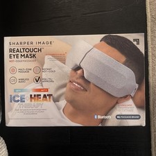 Sharper Image RealTouch Eye Mask Massager Hot & Cold Bluetooth New Open Box
