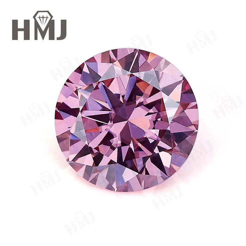 Wholesale Round Purple 5-9mm Loose Moissanite Stones Brilliant Excellent W.GRA - Image 3 of 4
