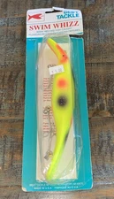 Vintage Swim Whizz Lure Homer Le blanc 8 Inch Chartreuse NOS