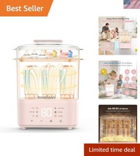 8-in-1 Electric Baby Bottle Sterilizer  Warmer with LED Display - Pink Delight
