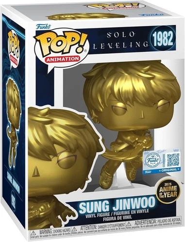 Funko POP!  Solo Leveling -Sung Jinwoo with Case (Gold) (Anime of The Year #1982