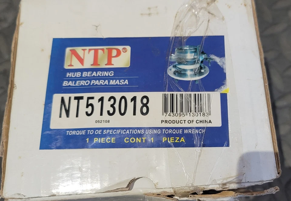 Cojinete de cubo de rueda NTP NT 513018 Foto 2 de 4