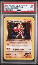 Rocket's Hitmonchan 11/132 Gym Heroes 1st Edition Holo Rare