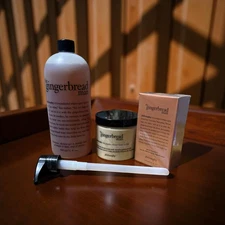 Philosophy Gingerbread Man 4-Pc Set Shower Gel, Body Cream, Fragrance + Pump NEW