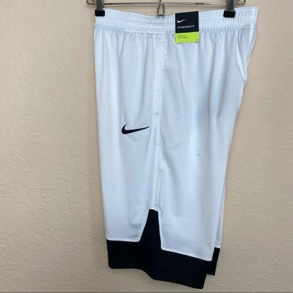 Pantalones Cortos de Baloncesto Nike Dri-FIT Niños XL Blanco Negro Ajuste Estándar Etiquetas CU9137-100 Foto 2 de 4