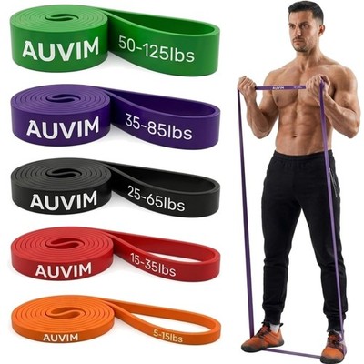 Fitnessbänder Set 5 Widerstandsbänder TPE Material für Krafttraining, Dehnen,...