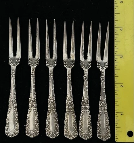 6 Gorham Imperial Sterling Cocktail Forks