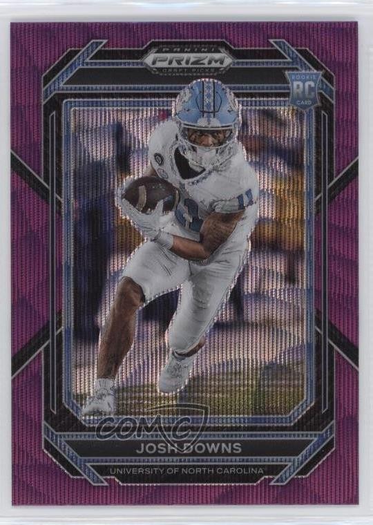 2023 Panini Prizm Draft Picks Purple Wave Prizm Josh Downs #139 Rookie RC 07rd