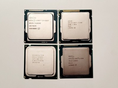   Intel CPU Lot Of 4 E5700 i3-4160T i5-2400 i5-4590 Processors Tested OEM