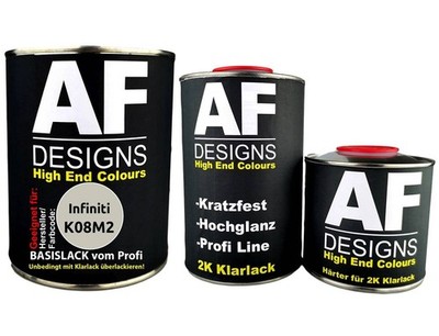 FÜR Infiniti K08M2 Grey White 2,5L Autolack Set Klarlack Härter
