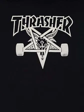 PRESHRUNK THRASHER SKATEGOAT Hoodie 3XL - BLACK Pentagram Skate or Die 666