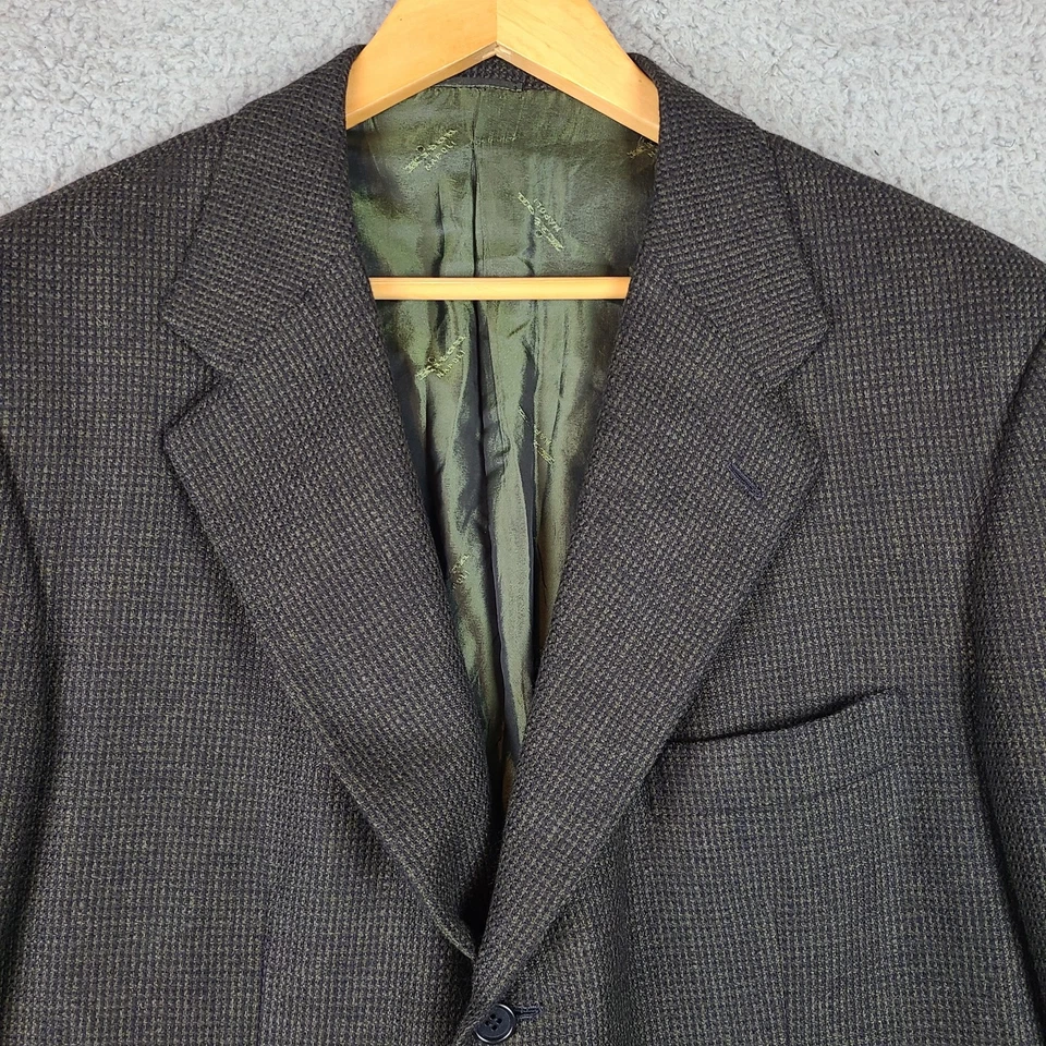 KITON 那不勒斯 100% 羊绒运动外套西装外套 意大利 美国 44 R 欧盟 54 千鸟格  — 第 2/4 张图片