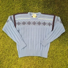 Vintage 80s Tyrolia Cable-Knit Sweater Women Medium 18x22 Crop