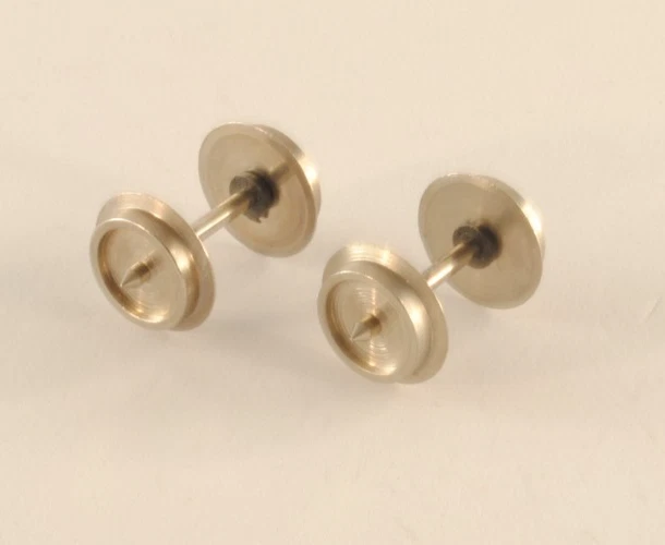 Metallachse Paar 11Mm CC Mit Isolierter Rad Ersatzteil Waggon H0 1:87 - Bild 3 von 4