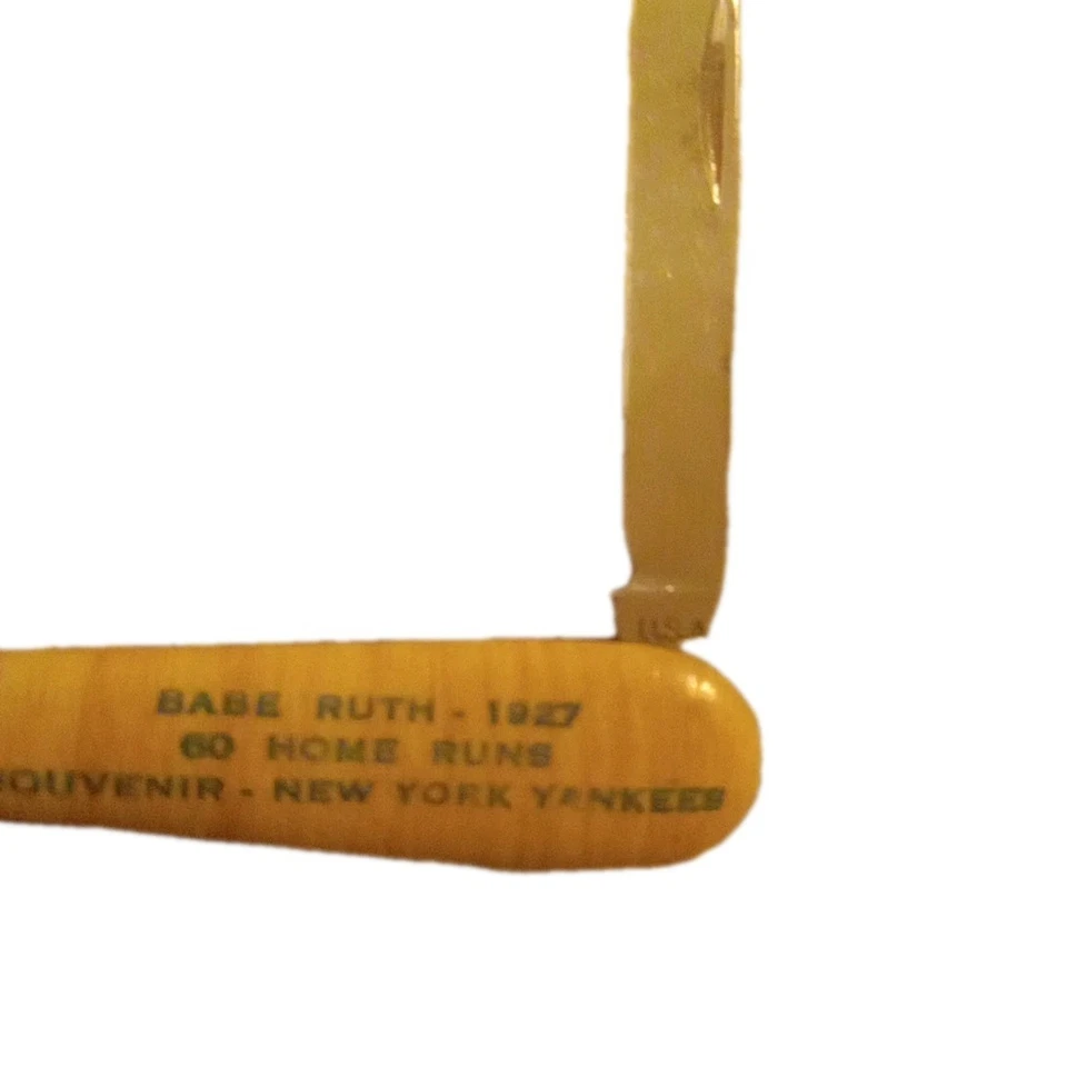 Babe Ruth 1927 Pocket Knife and BASEBALL-60 Home Runs Yankees Original Souvenir - Image 4 of 4