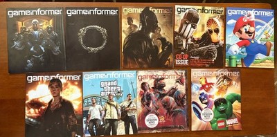 LOT of 9 ~ Game Informer 2012 Magazines 231, 232, 233, 234, 235, 236 ...