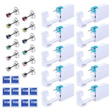 12PCS Ear Piercing Kit, Disposable Self Gun Kit with Studs