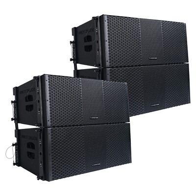 Sound Town 4x Dual 10'' 2200W Passive Line Array Speakers ZETHUS-210B-2PAIRS