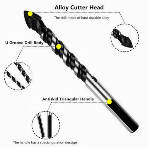 5Pcs Dry Diamond Drill Bits For Granite Tile Glass Porcelain Marble Ceramic Set - Picture 6 of 12