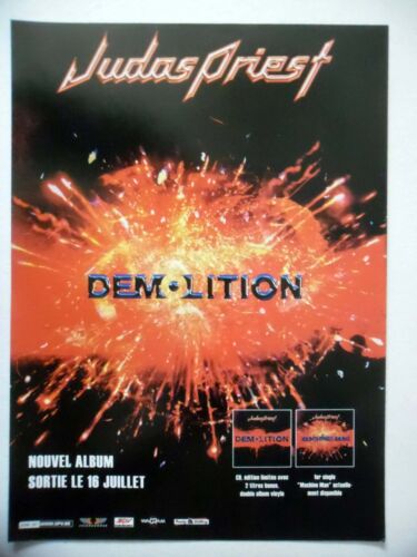 PUBLICITE-ADVERTISING :  JUDAS PRIEST  2001 Pour la sortie de "Demolition" - Bild 1 von 1