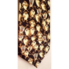 Silk Taz Looney tunes Rene Chagal handmade men's novelty necktie Myung Ju
