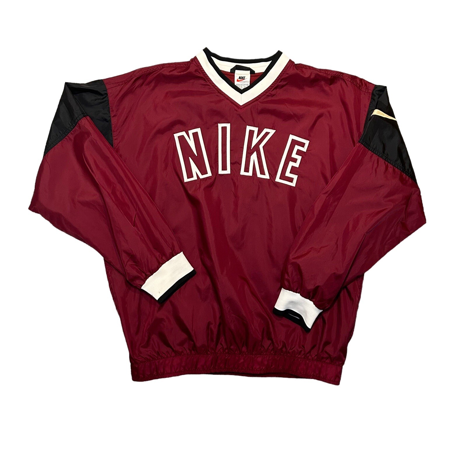 Vintage Nike Sweater Spell Out Red Embroidered Jumper Size S Small Rare AQWSO
