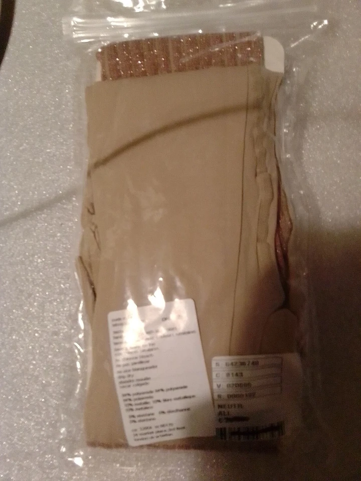 Free People Gold Shimmer And Neutral Colour Tights For Women One Size — 第 4/4 张图片