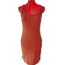 WISHFUL PARK Burnt Orange Strap Pencil Tank Stretch Dress Size L