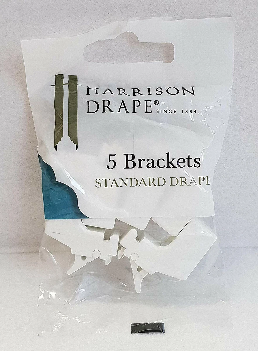10-100x WHITE HARRISON DRAPE CURTAIN GLIDERS Elegance Track Hooks Rail Runners e