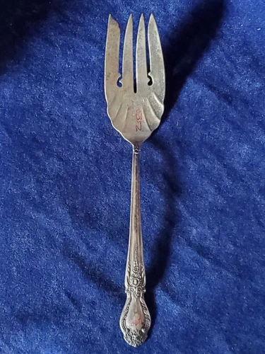 BROCADE 9" SERVING FORK International Sterling 1950 estate