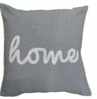 MODERN HOME QUOTE SILVER GREY PIPED LINEN LUXURY 17" CUSHION COVERS £4.99