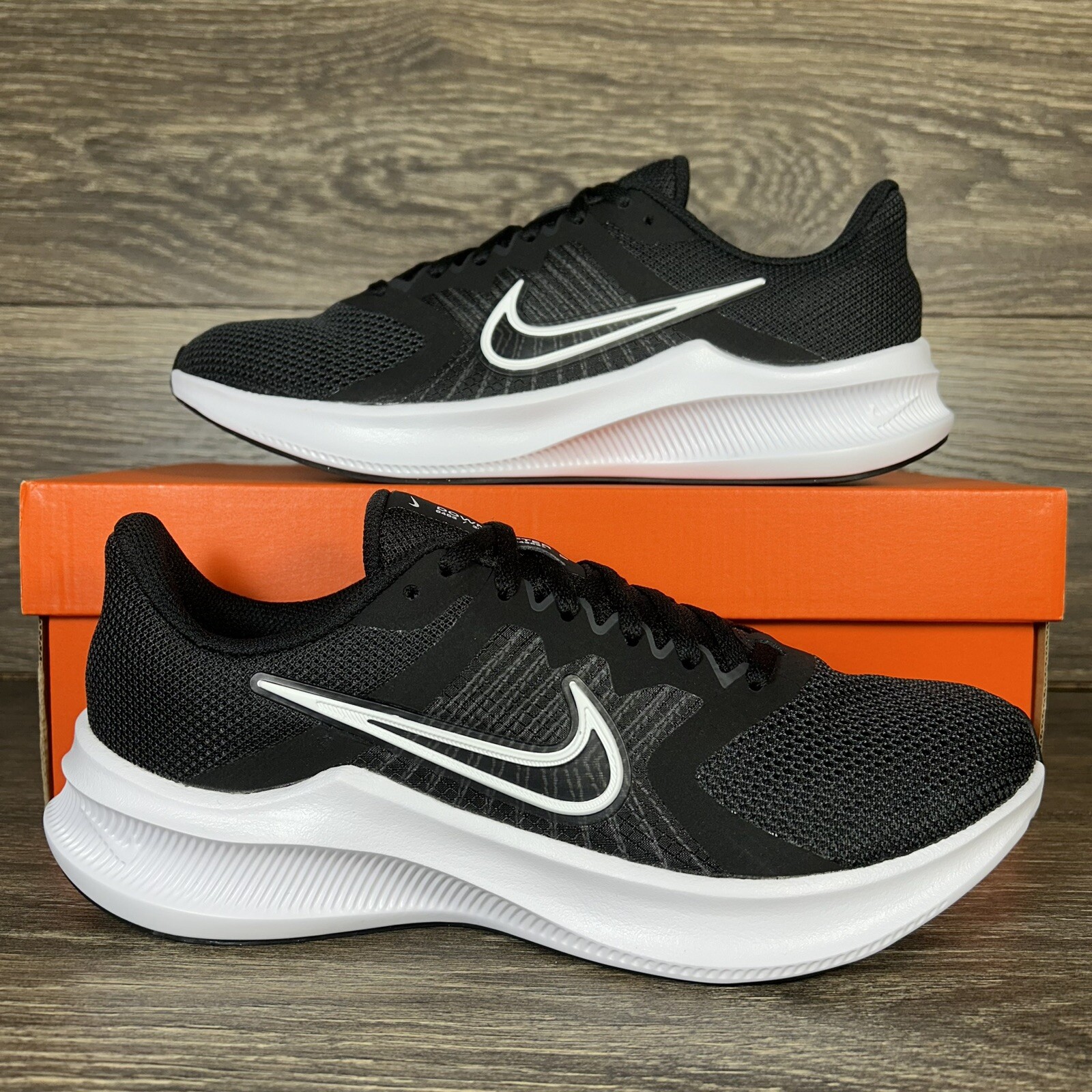 Nike Women's Downshifter 11 Black White Athletic Running Shoes Sneakers