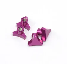 FFRC TRAXXAS 1.5-2.5 T-MAXX E-MAXX ALUMINUM LOCKING WHEEL NUTS 3 SPOKE PURPLE