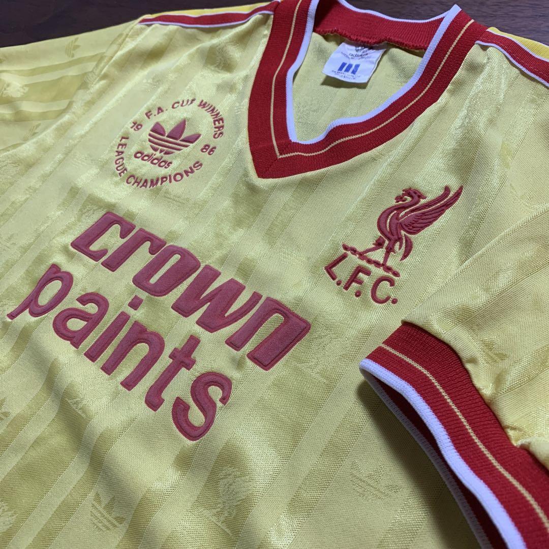 英国製 リバプール 1985/1986 リーグ&FAカップ優勝 アウェイシャツ