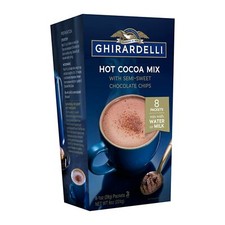 GHIRARDELLI Hot Cocoa Mix With Semi-Sweet Chocolate Chips 8-Packets BB 10/2026 