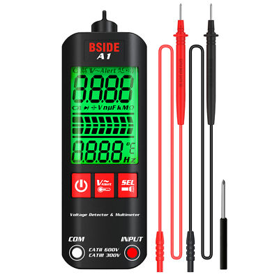 BSIDE A1 Mini Multimeter LCD Digital Tester Voltage Detector 2000 Counts E3Y4