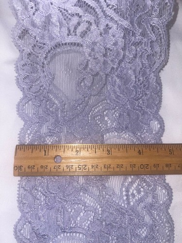 5 yardas ligeras lavanda lila galón elástico lencería coser encaje 5" de ancho - Imagen 2 de 2