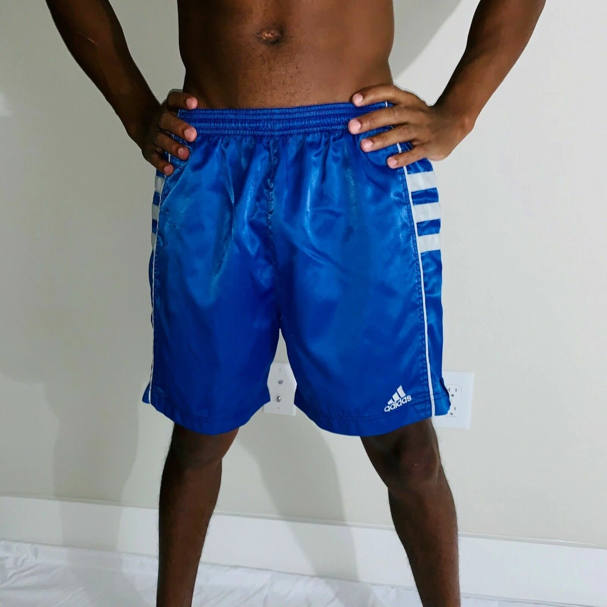 Adidas satin stripe 2025 fight shorts