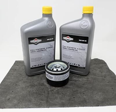 Briggs & Stratton 5W30 Synthetic Motor Oil Kit w/ 492932s Filter