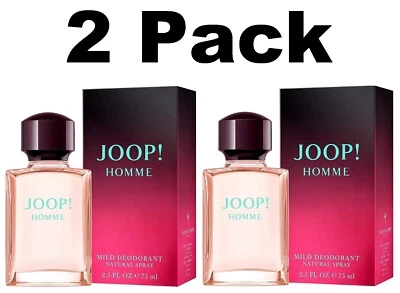 2 X JOOP HOMME 75ML MILD DEODORANT NATURAL SPRAY BRAND NEW & BOXED - PACK OF 2
