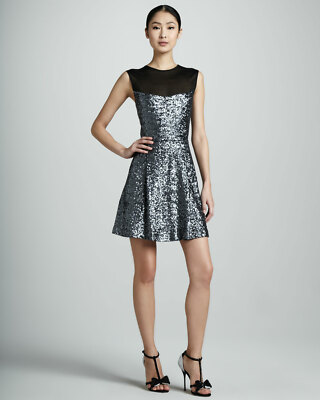 silver knee length cocktail dress Silver grey Three Quarter Sleeve Cocktail Dress 09551