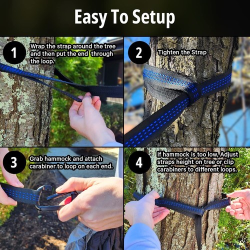 Vigel Camping Hängematte - XL Doppelhängematte 500 Pfund Fassungsvermögen - Nylonhängematte - D... - Bild 5 von 7