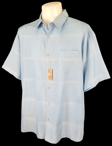 HAVANERA Mens Blue Check LUXURY S/S EVENING SHIRT U/U/Soft - 2XL - 54" - RRP £79 - Picture 9 of 11