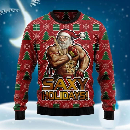 Saxy Holidays Ugly Christmas Sweater Size S-5XL