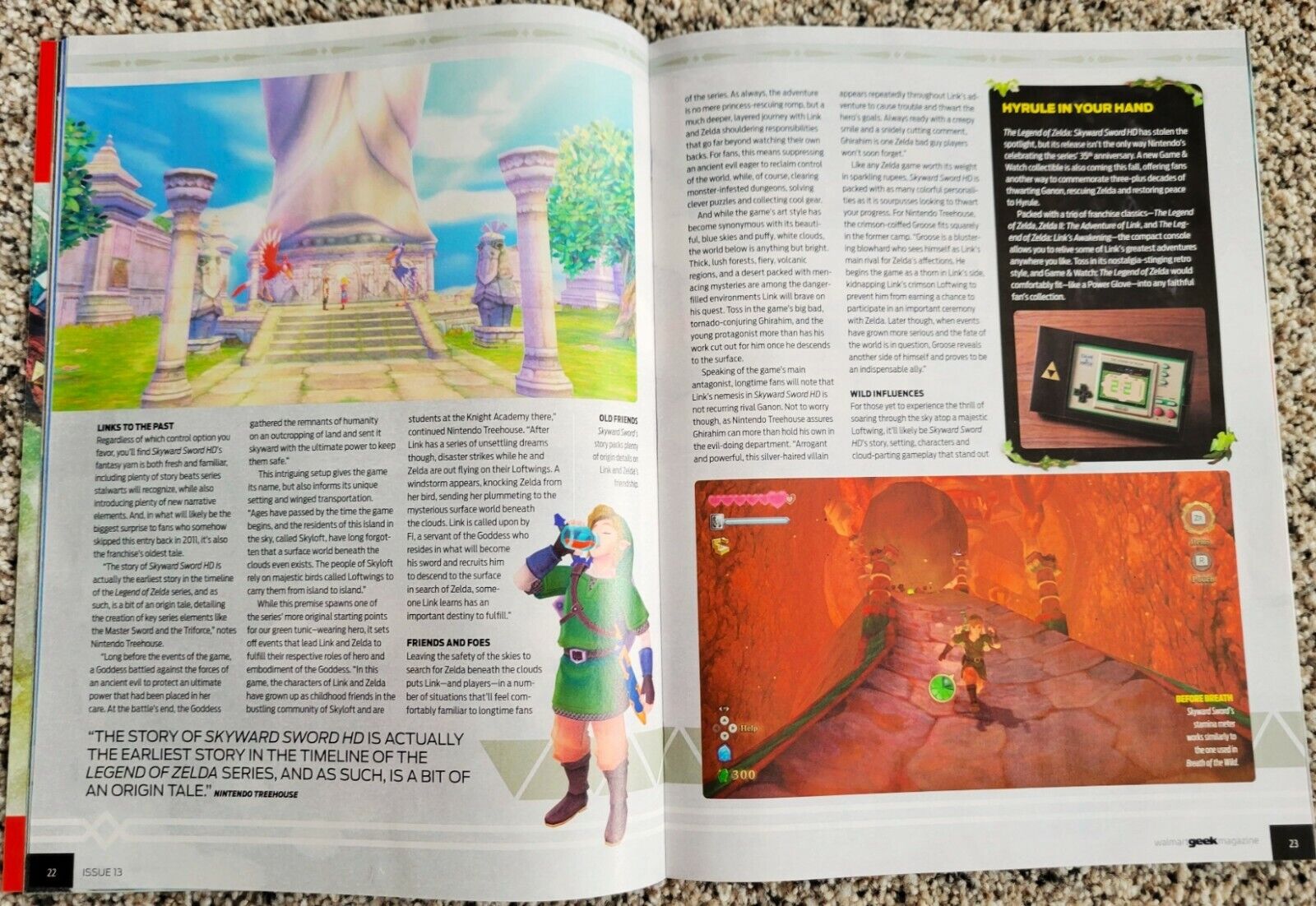 Legend of Zelda Skyward Sword Gamecenter Magazine Cover + Poster