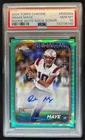 2024 Topps Chrome Drake Maye Rookie Auto RC Aqua Sonar Refractor #87/199 PSA 10
