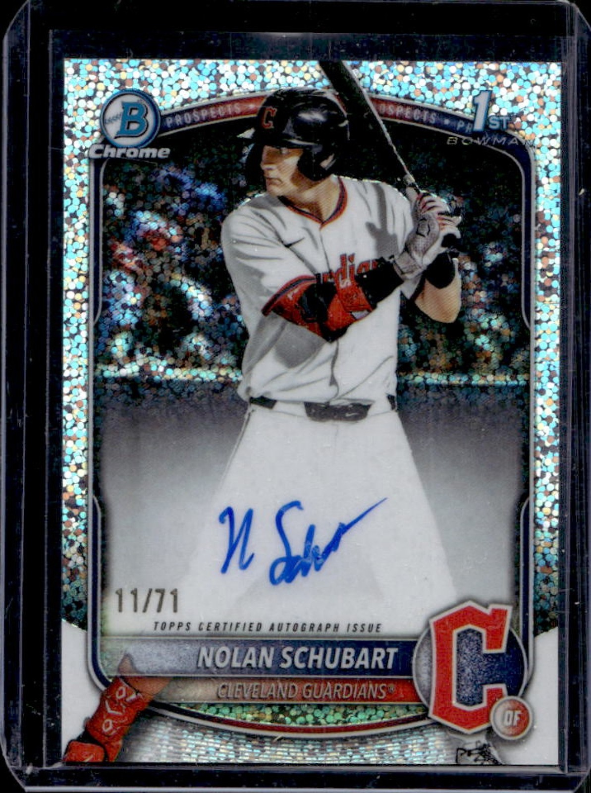 2025 Bowman Draft Nolan Schubart Chrome Auto Sparkle Refractor 1st #/71